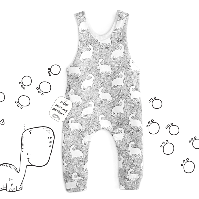 Easy romper sewing pattern PDF