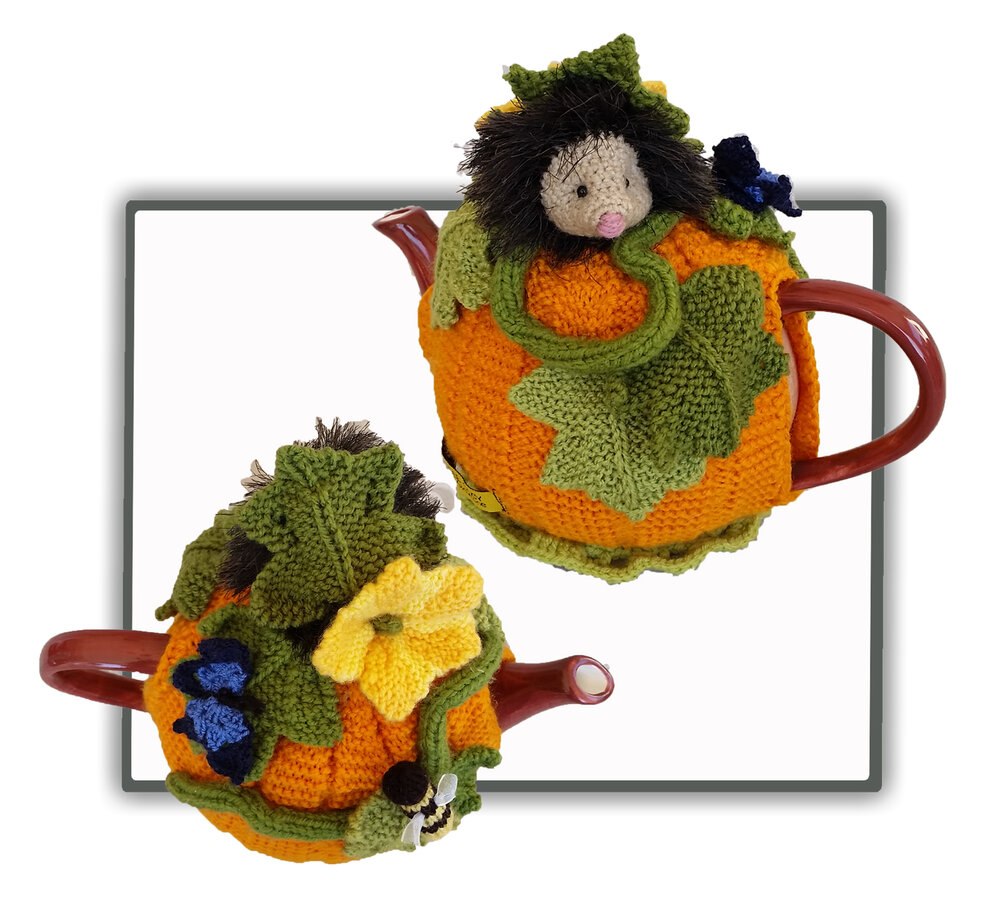 Pumpkin Hedgehog Tea Cosy (en)