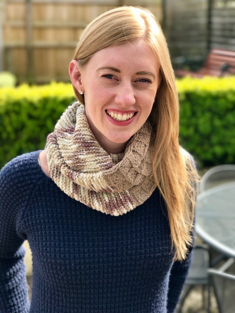 Cotton Eye Jo Cowl Infinity Scarf Snood Knitting Pattern