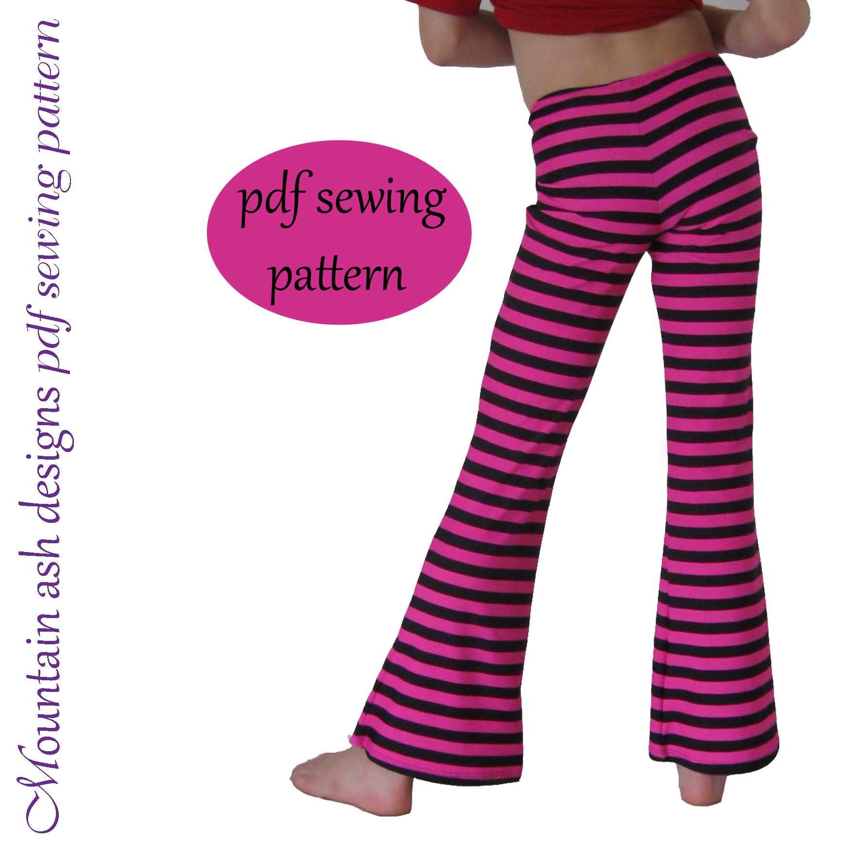 Leggings 2 Flared Leggings & Jazz Pants Sewing Pattern in Girls Sizes 214
