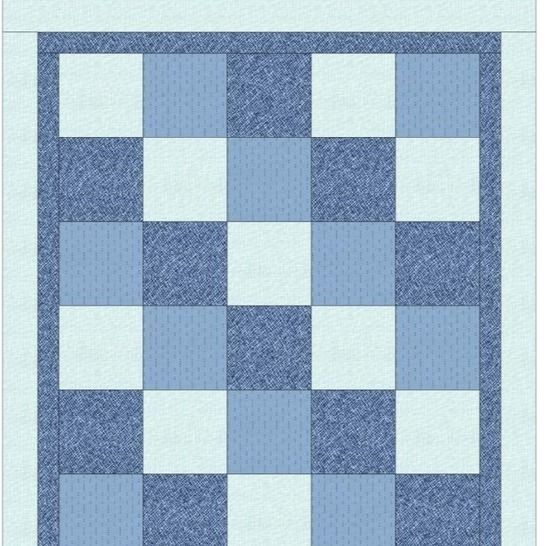 Simply Squares Baby Quilt PDF Pattern, size 30" x 36"