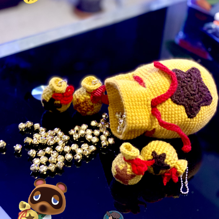 2 Crochet Pattern Amigurumi Bell Bag Animal Crossing