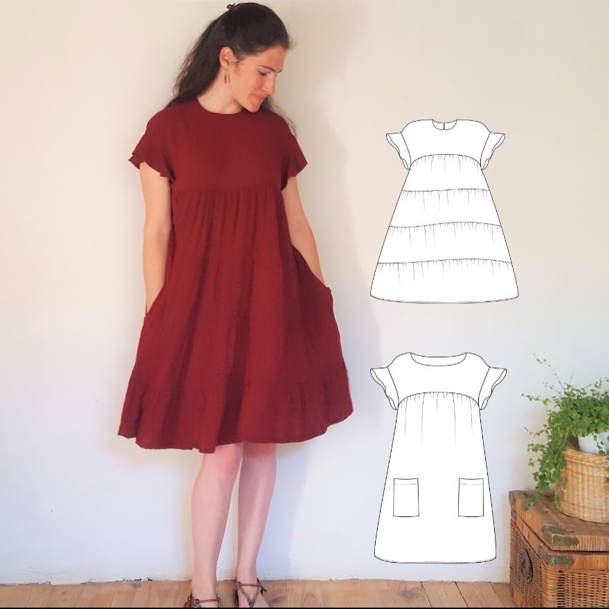 Robe pour femme "Pansy" patron PDF du 32 au 56