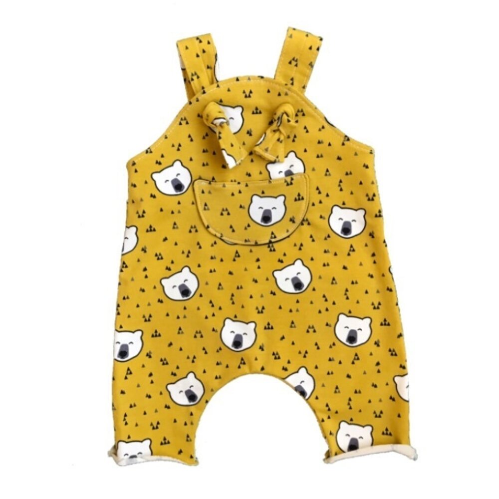 Baby and toddler knot strap romper sewing pattern