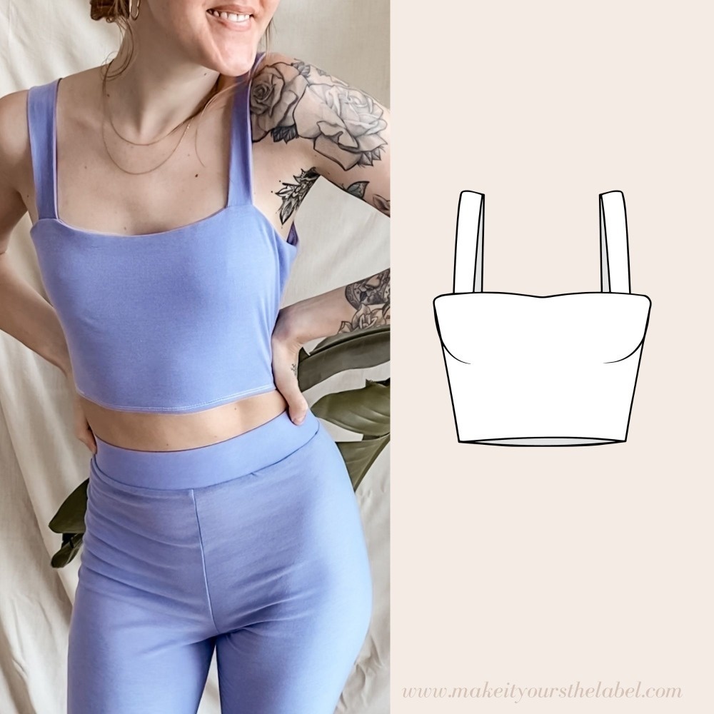 Crop Top / Bustier kostenloses Schnittmuster