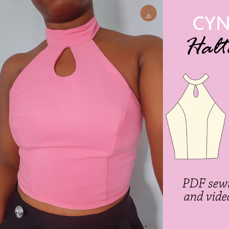 CYNTHIA halter top sewing pdf digital pattern