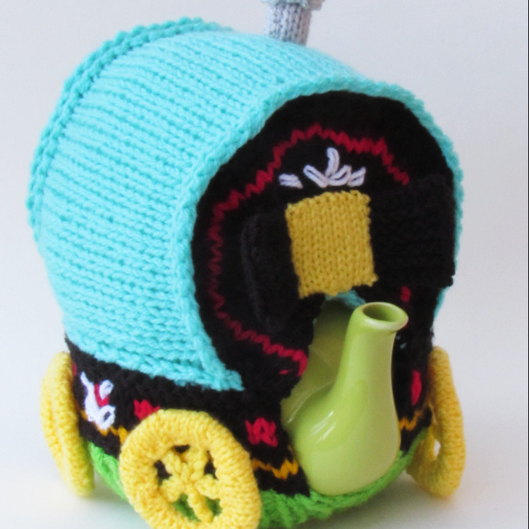 TeaCosyFolk's Romany Gypsy Caravan Tea Cosy Knitting Pattern