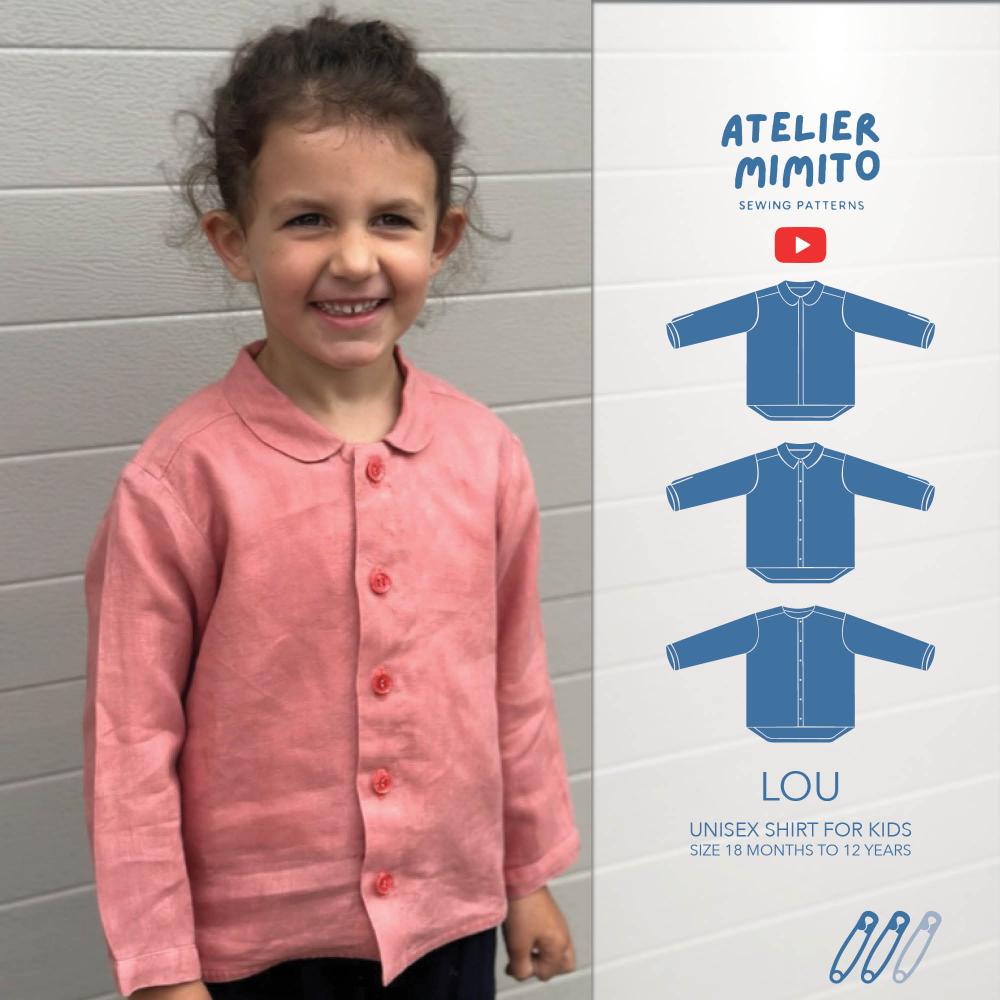 Unisex Shirt PDF Sewing Pattern For Children