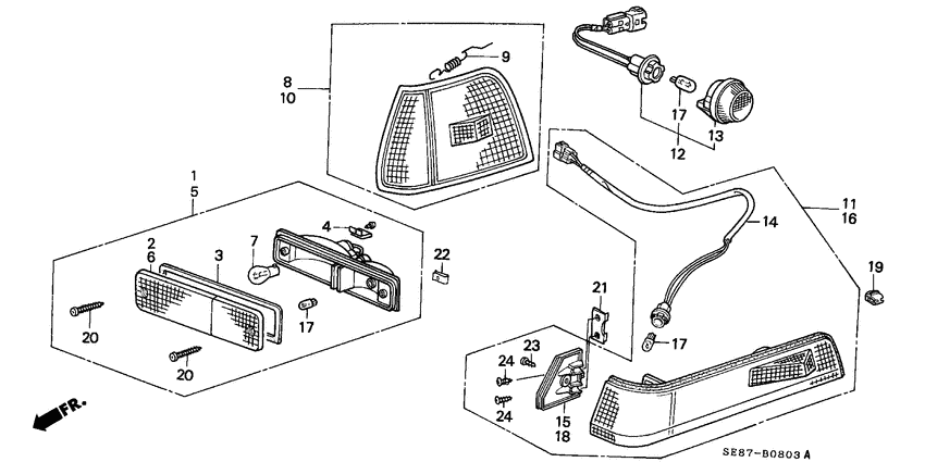 Front combination light for 1989 Honda ACCORD CA5 | General sales