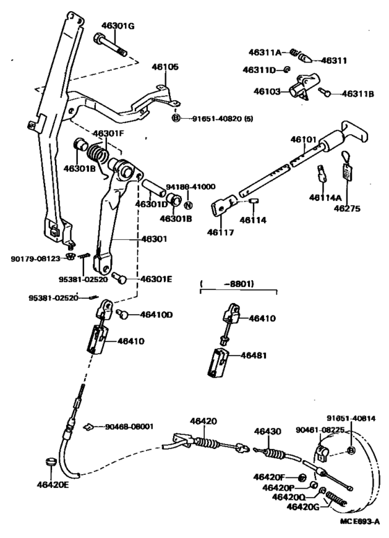 Toyota Pickup Parking Brake Cable at Ellie Roseby blog