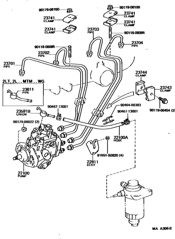 Injection Pump Assembly for 1987 1989 Toyota HIACE LH51G