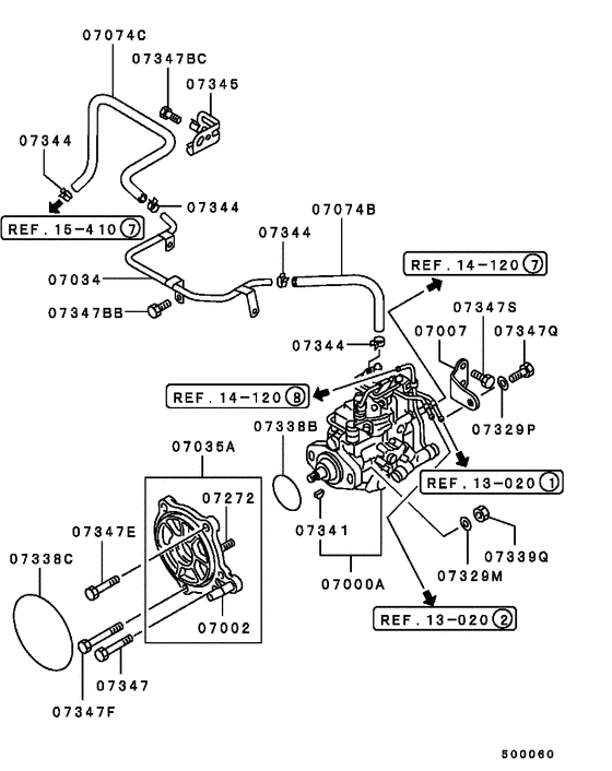 Fuel injection pump for 1993 - 1999 Mitsubishi PAJERO/MONTERO V46WG