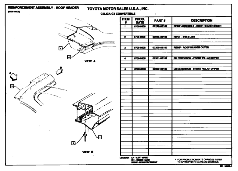 Celica Convertible Parts for 1987 - 1989 Toyota CELICA ST162 | U.S.A