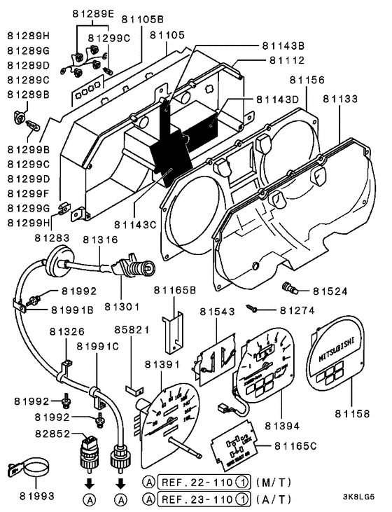Meter,gauge & clock for 1994 - 2001 Mitsubishi PAJERO/MONTERO V23C