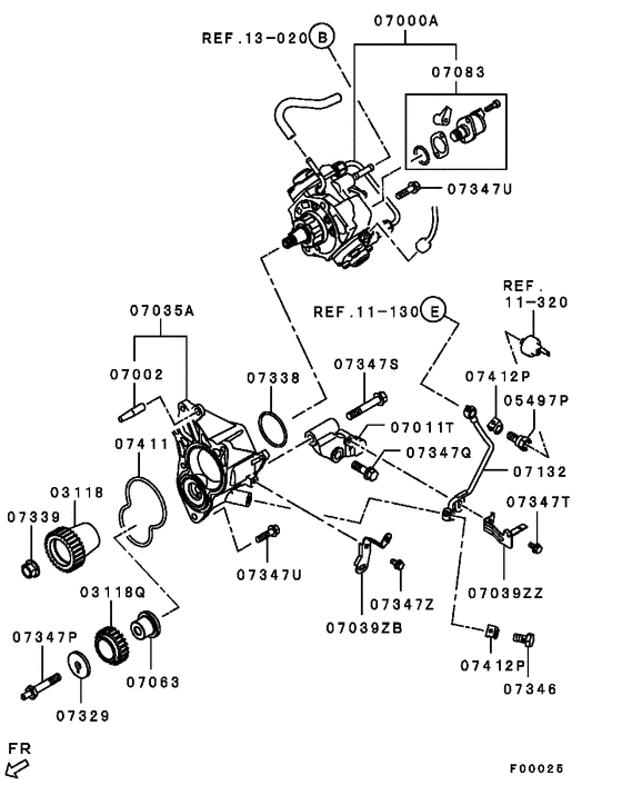 Fuel injection pump for 2006 - 2008 Mitsubishi PAJERO/MONTERO V88W