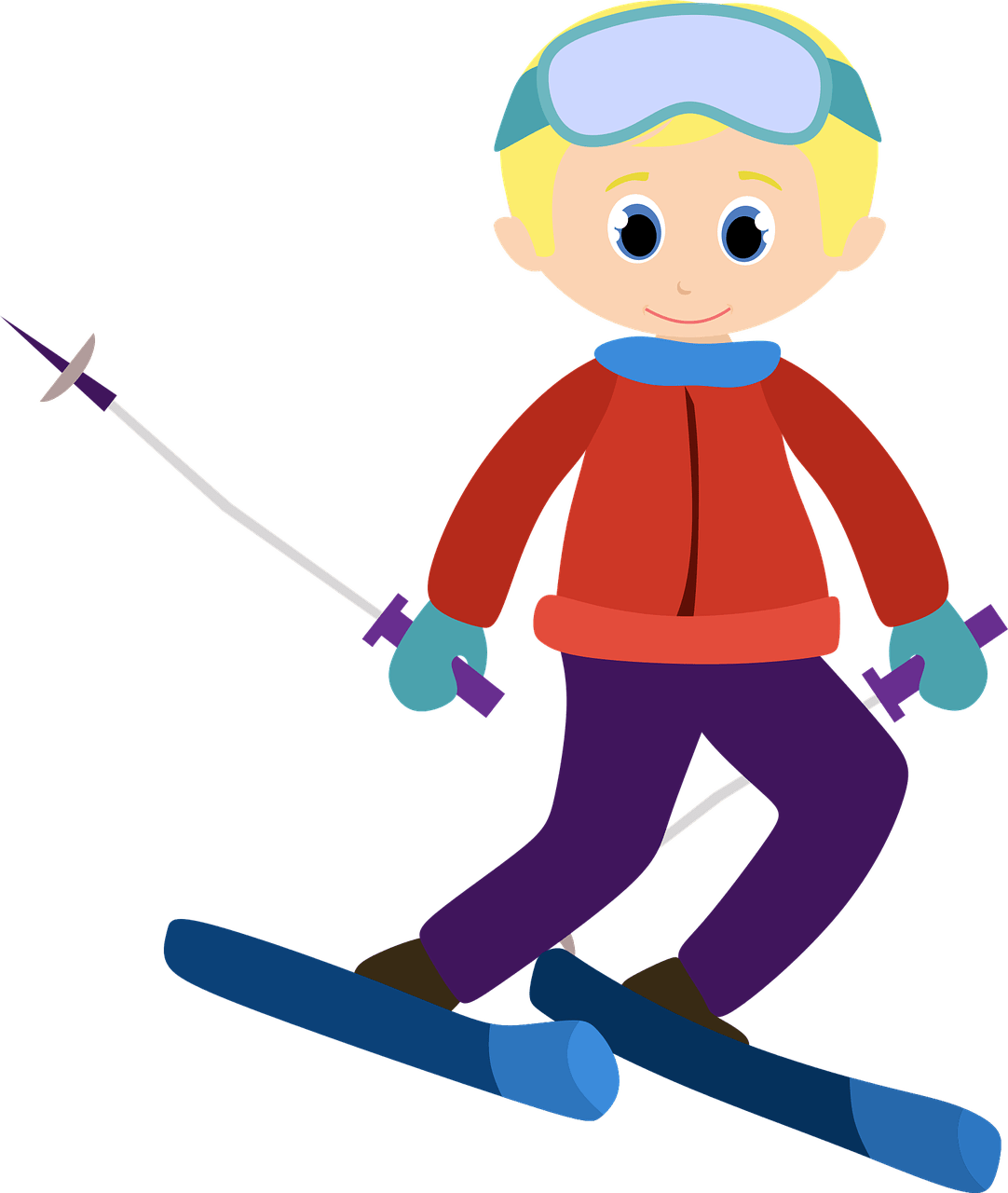 Edit free photo of Alpine,ski,clipart,vector,boy
