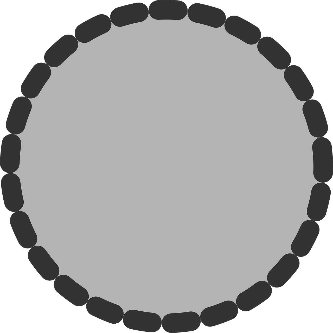Circle,round,shape,dotted,outline free image from