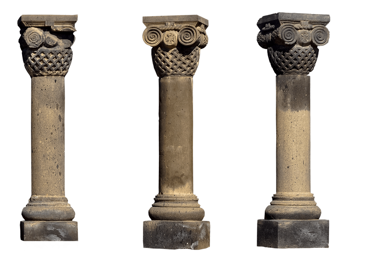 Columnar, ruin, old, archaeology, decorated free image from