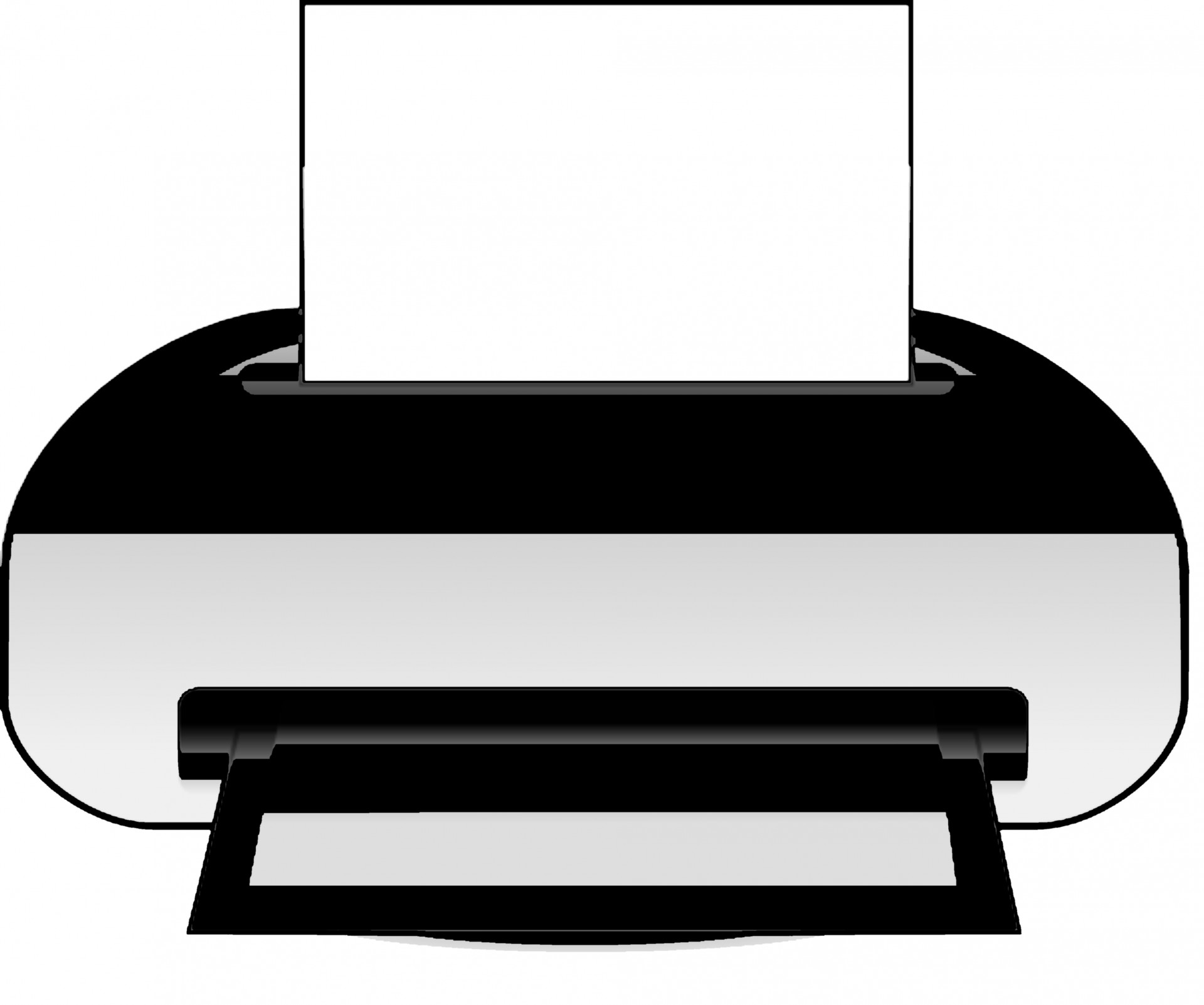 Computer,printer,silhouette,black,white free image from