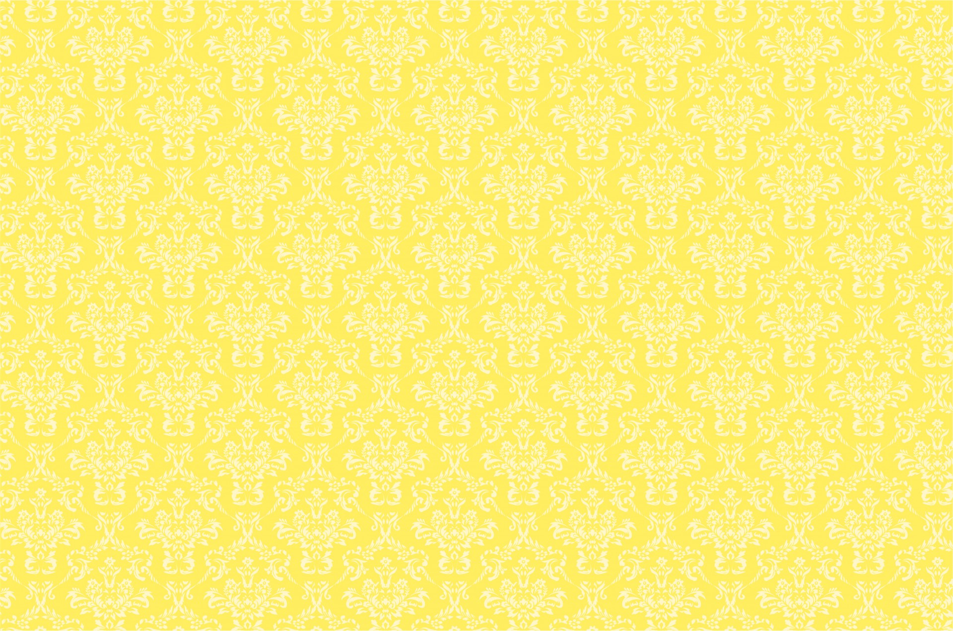 Yellow Damask Pattern Background