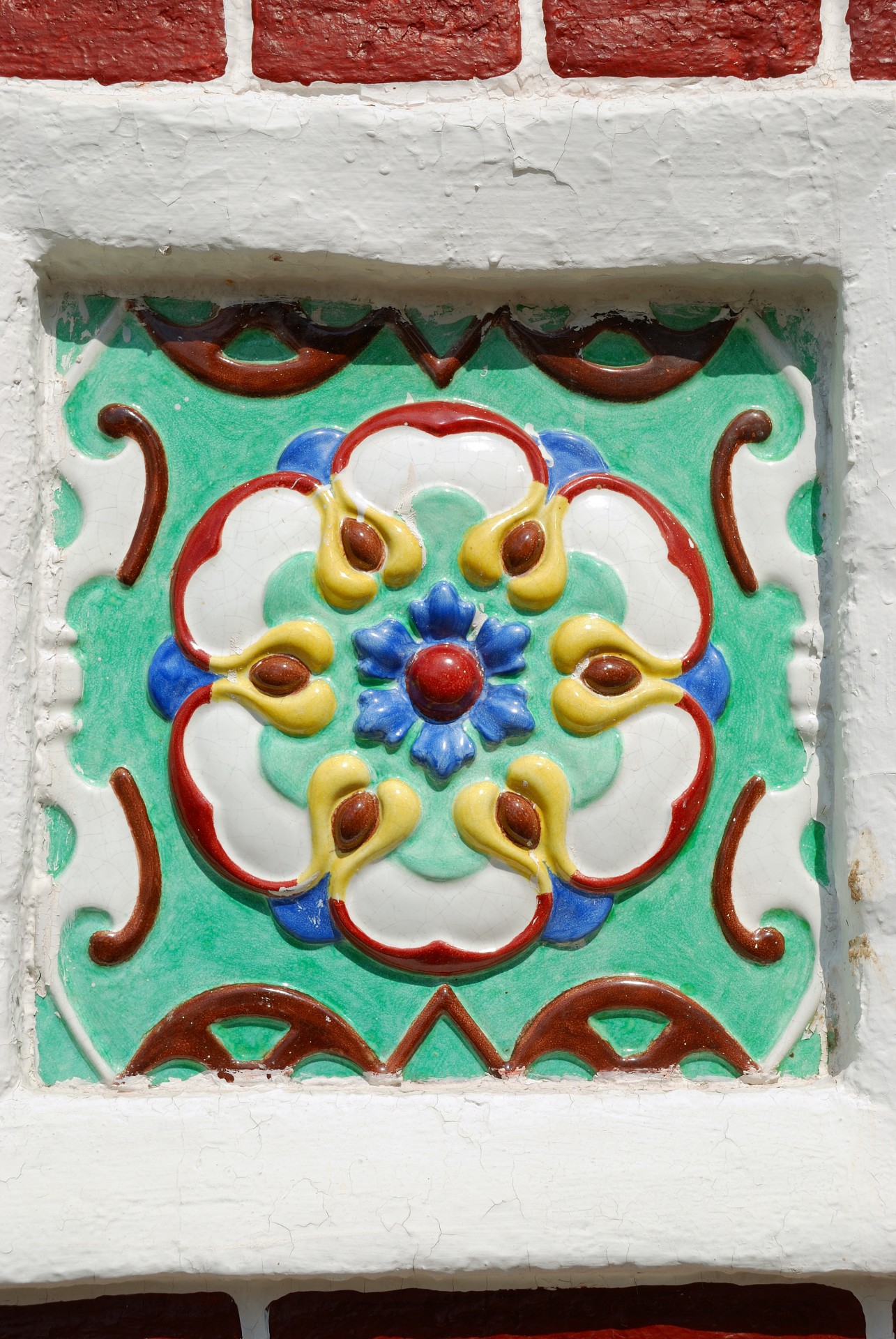 Edit free photo of Decorative tile,decorative,tile,floral,design