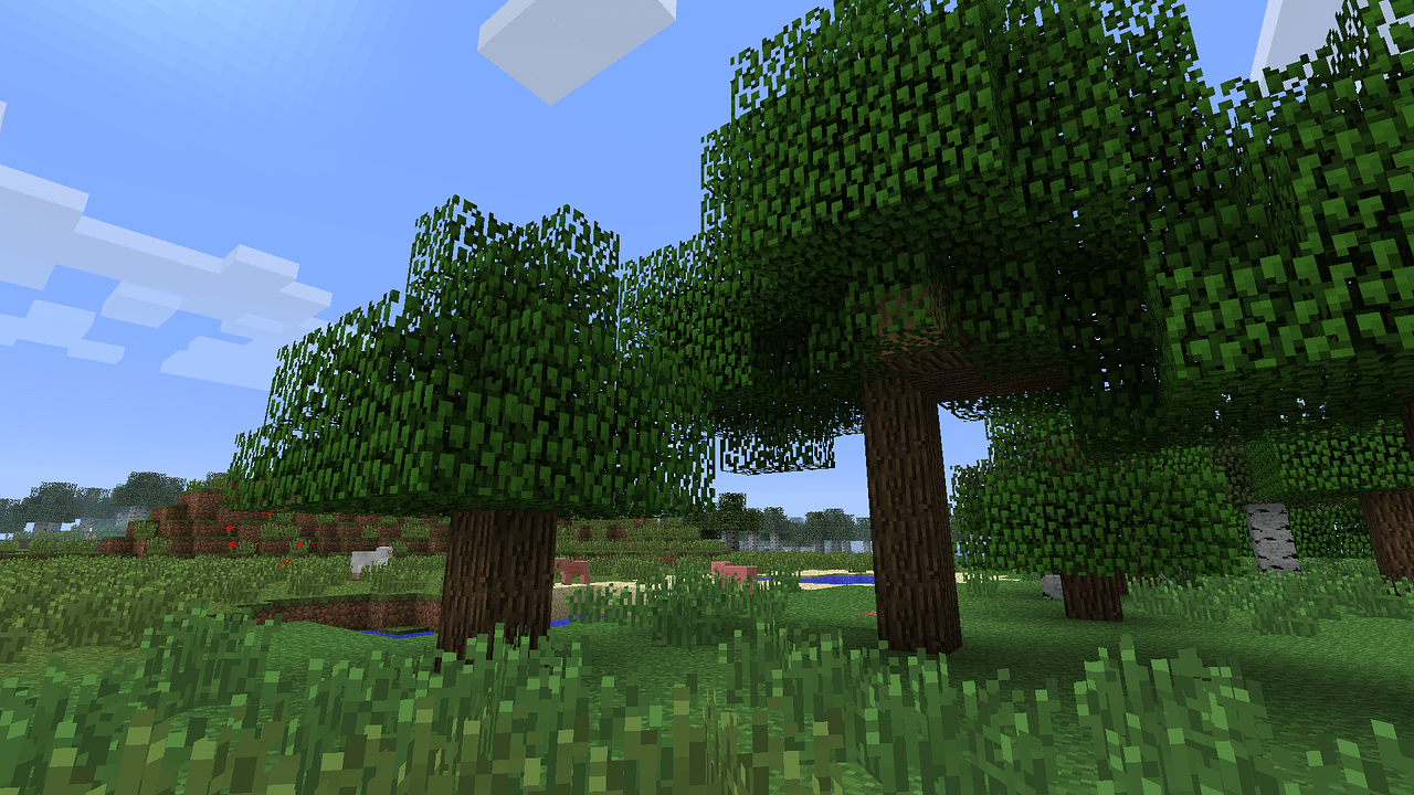 Minecraft,trees,grass,forest,nature free image from