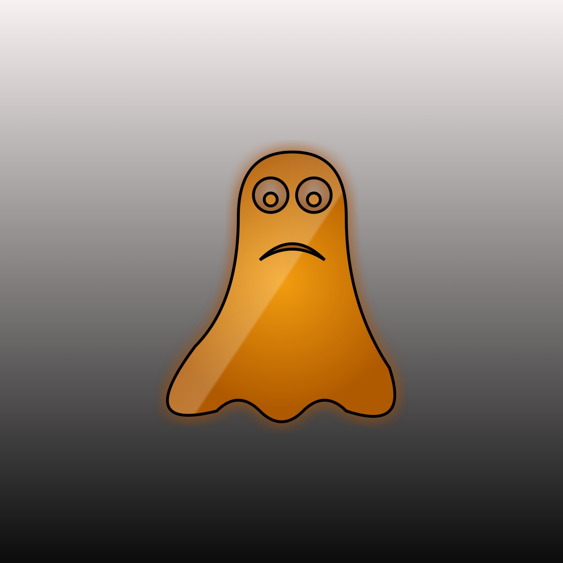 Edit free photo of Wallpaper,orange,ghost,isolated,gradient