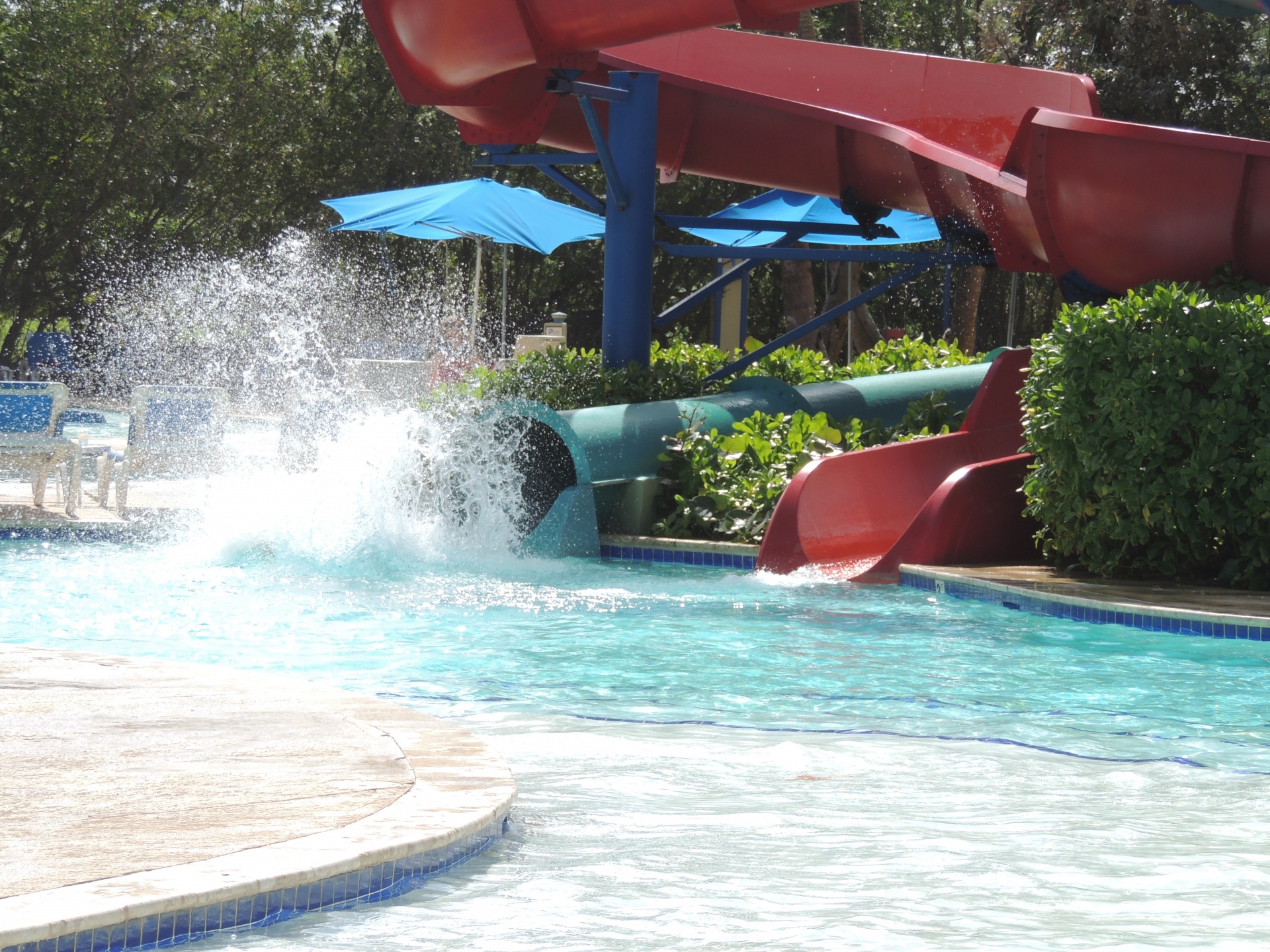 Edit free photo of Pool,resort,slide,water,splash