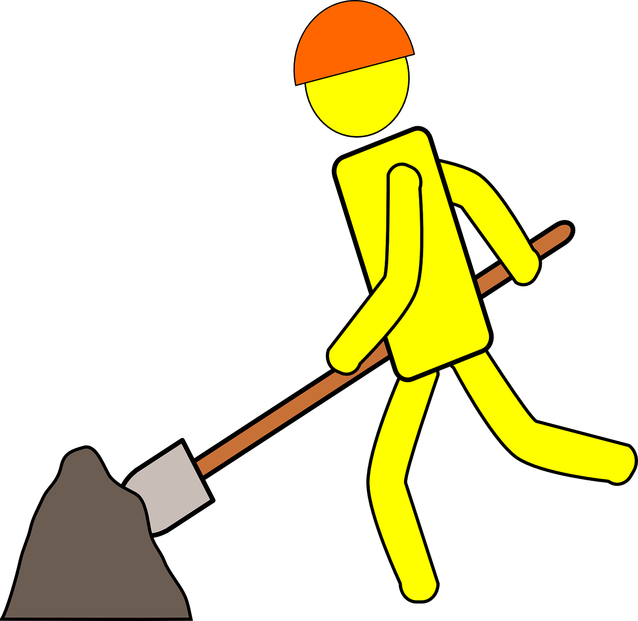 Worker,digging,construction,work,man free image from