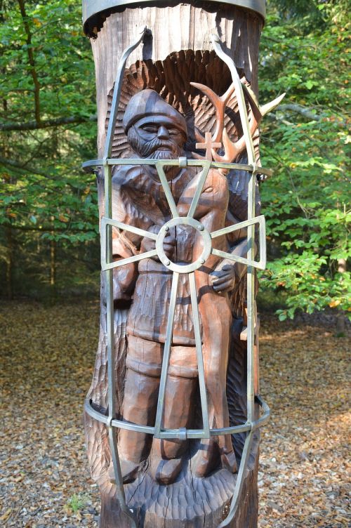 Hubert,st,saint hubert,statue,wood free image from
