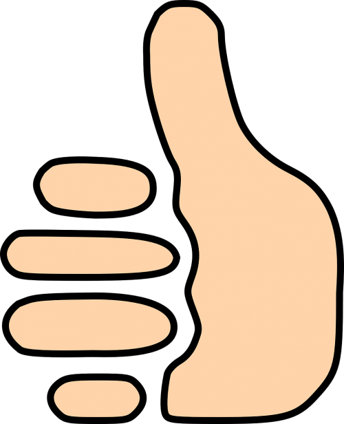 Thumbs up,blue thumb,hand,positive,gesture free image from