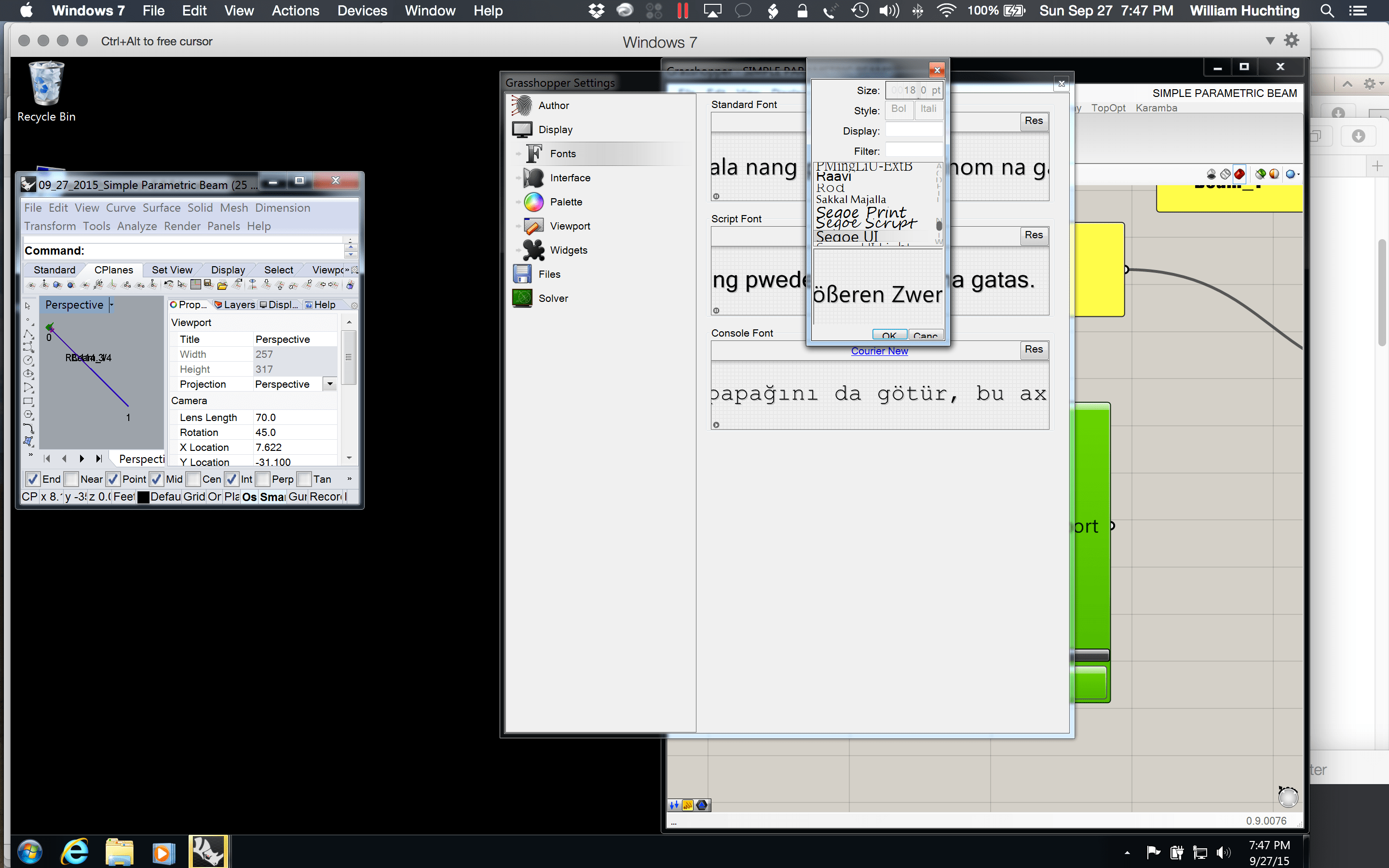 How do I change the font size as they are too large on my