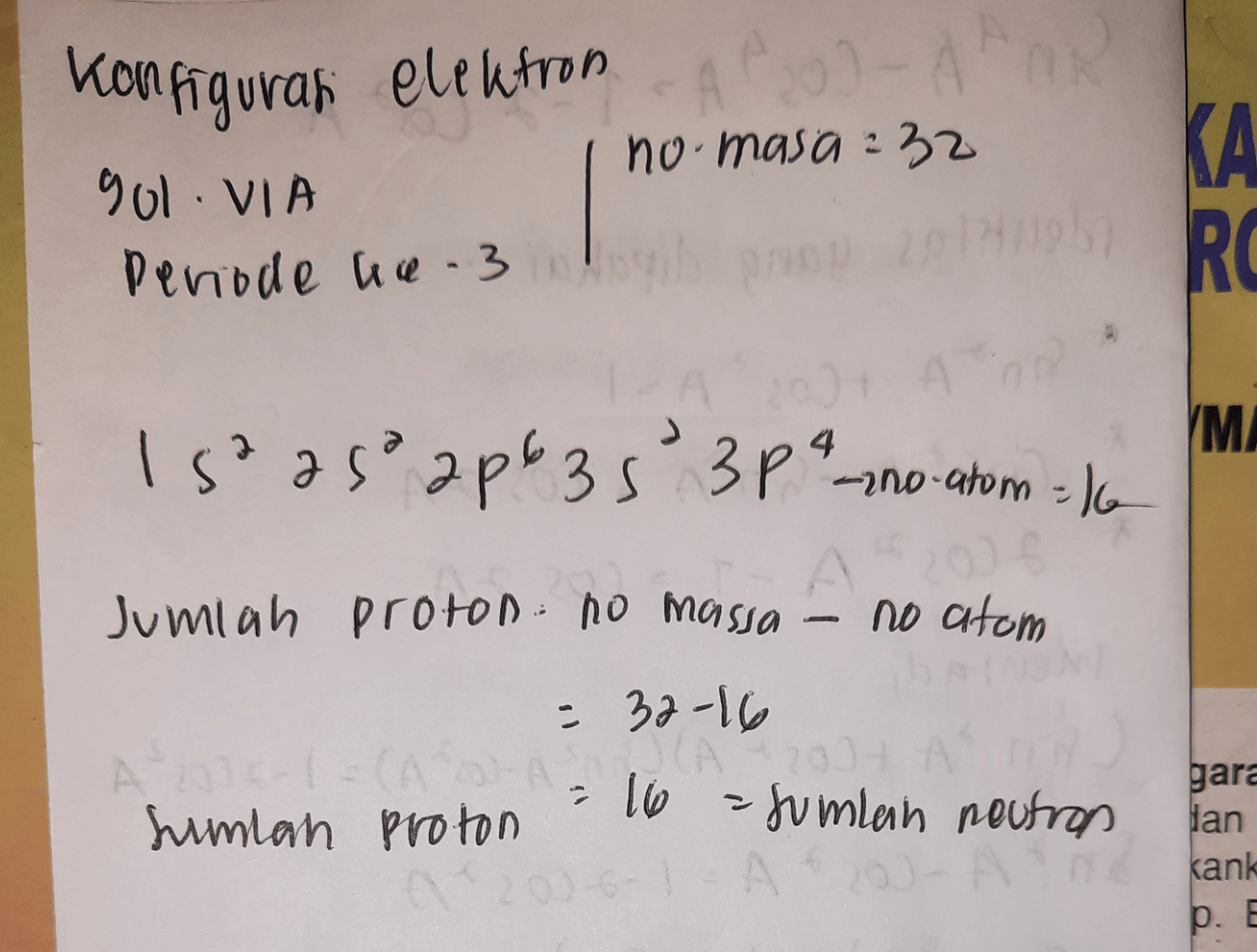 Unsur A Terletak Pada Golongan Via Periode 3 Dan Mem Tanya Mipi