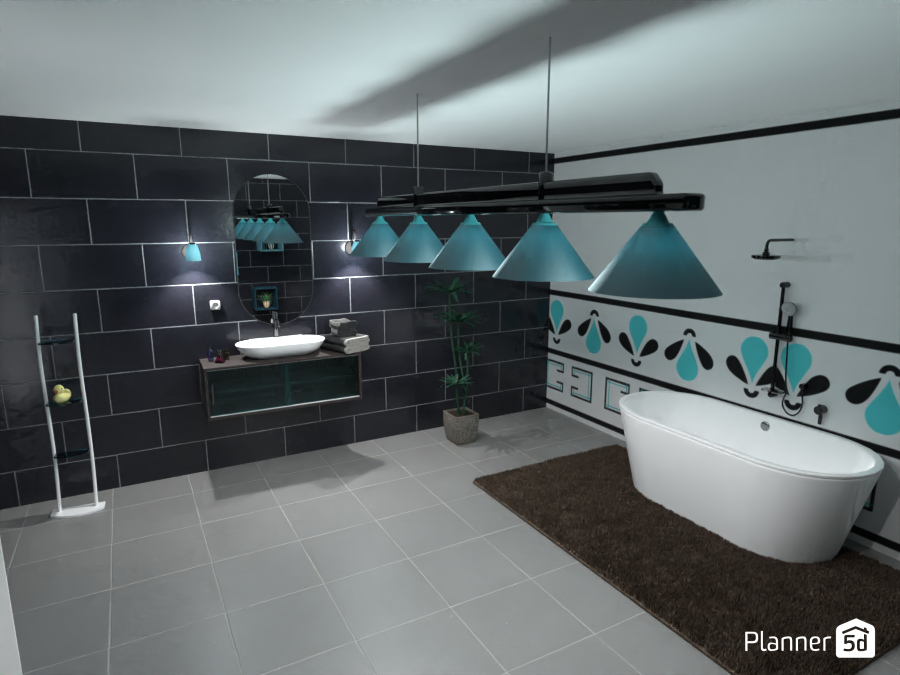 Баня Free Online Design 3D Bathroom Floor Plans by Planner 5D