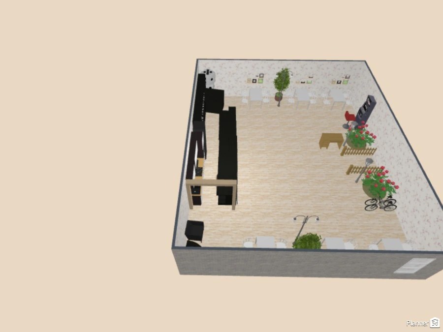 CAFE DESIGN_MAARIA Free Online Design 3D House Floor Plans by