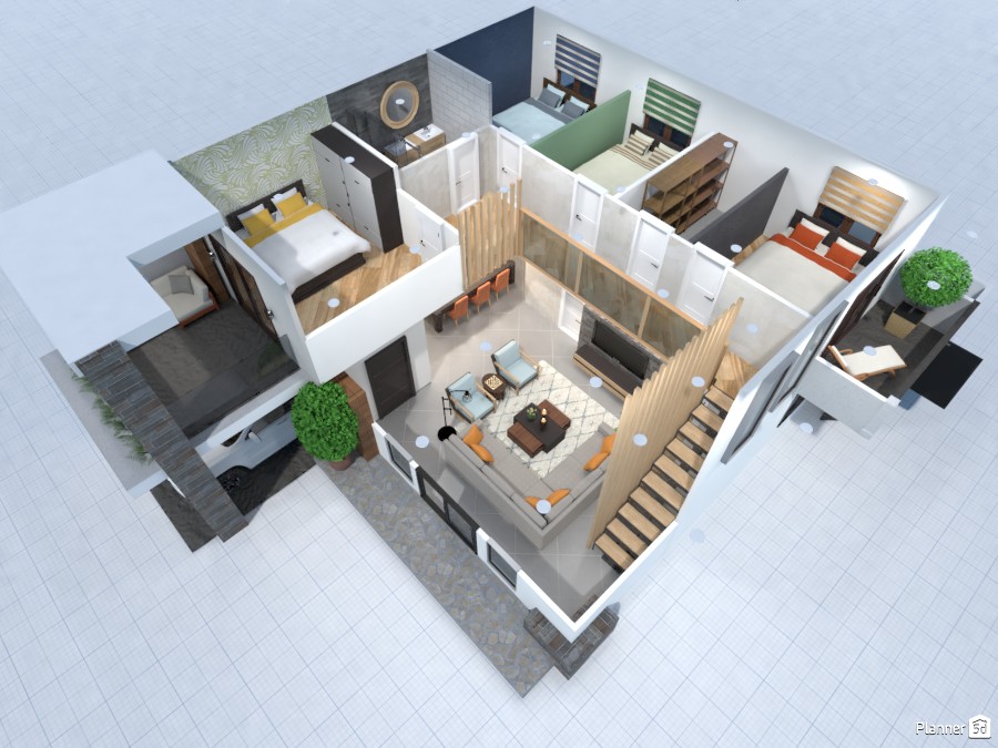 2 storey Interior Free Online Design 3D House Ideas Arnie by