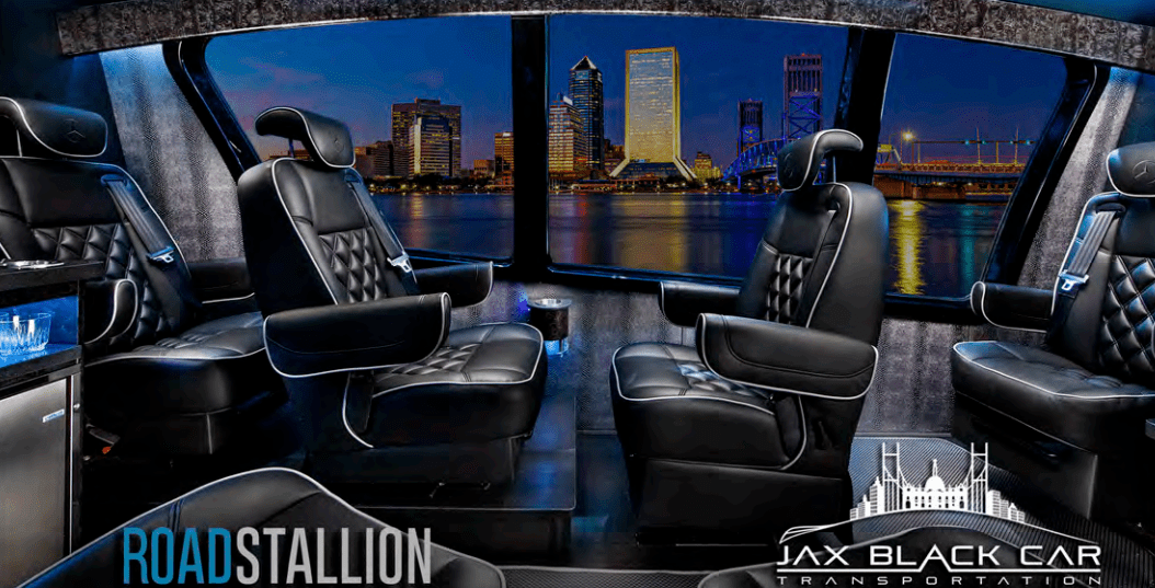 Players Fans Ride Stallions to TPC Sawgrass Jax Black Car, Mercedes