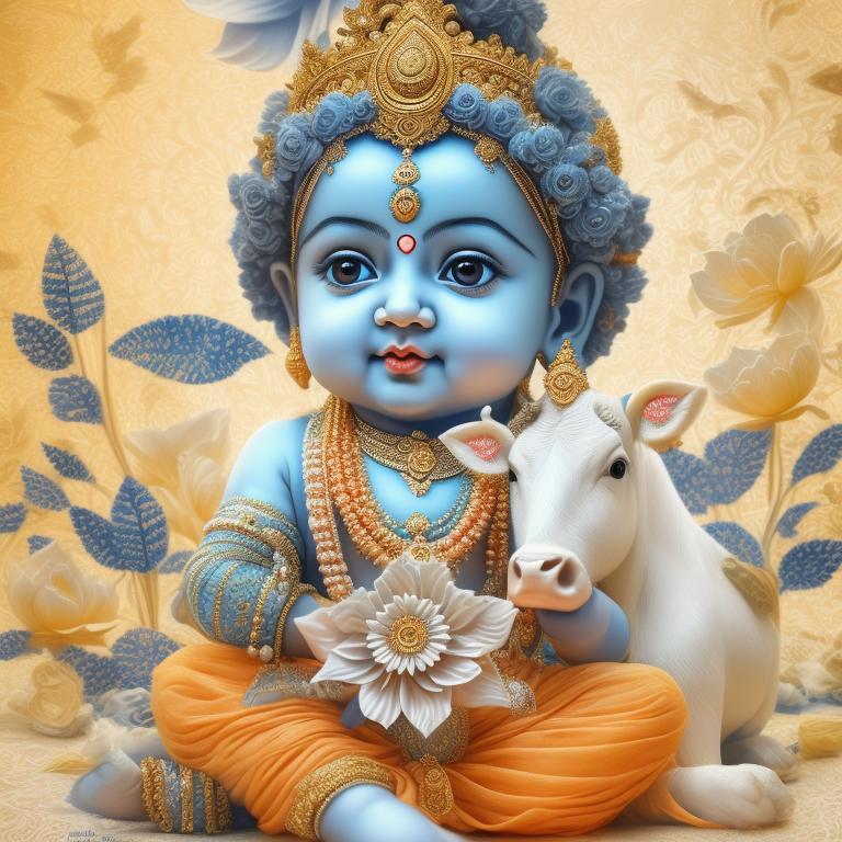Hindu Gods Krishna Baby