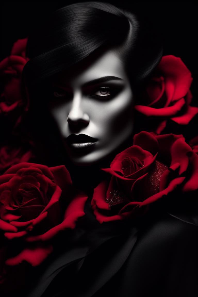 Sad Girl With Red Rose Wallpaper