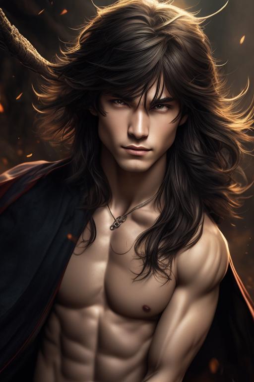 rdlaserna Attractive male ninja, medium length hair, striking eyes