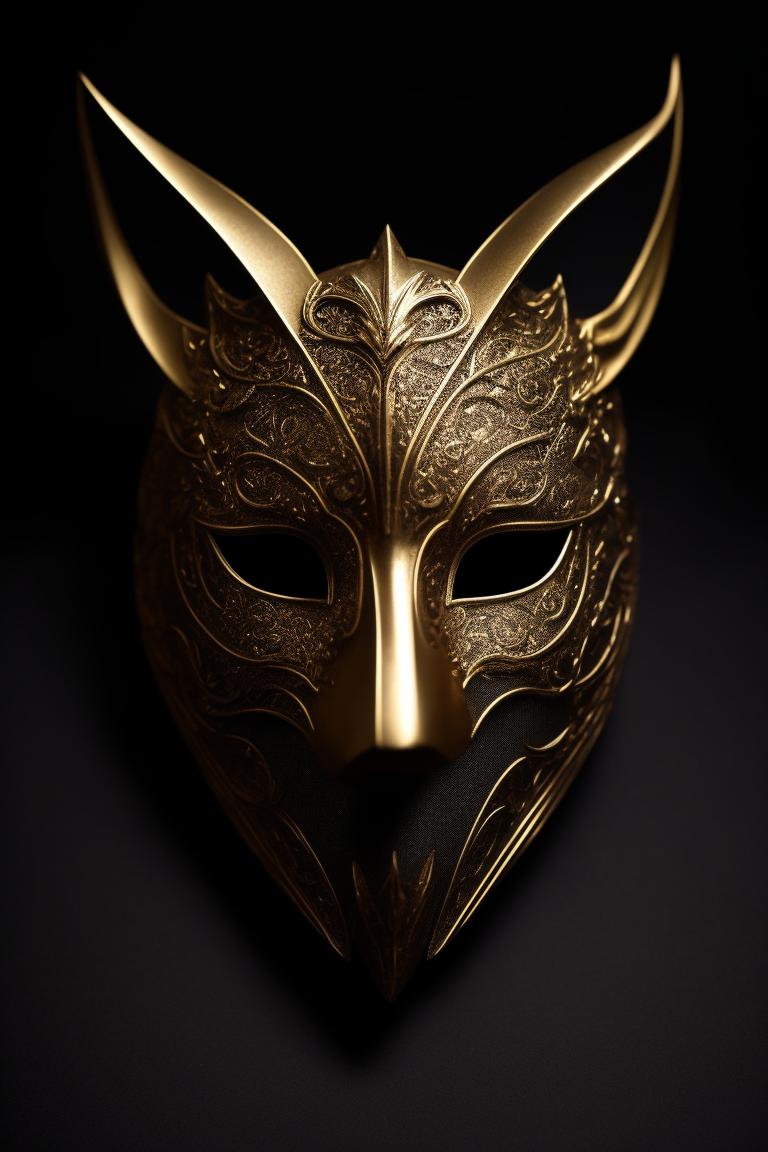 Jaya_Hess Masquerade Mask laying on a display, clearly visible in the