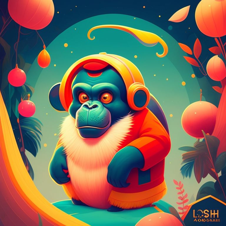 grimquail412 Unique 2d Ape Illustrate style look like Bored Ape Yacht