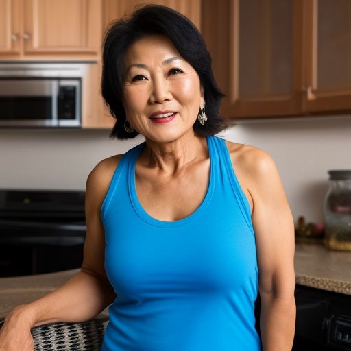 watery-mule175: attractive mature Asian female and wearing a tank top