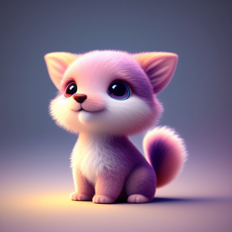 limpwolf535 a tiny 3d pixarstyle fantasy animal with a soft color