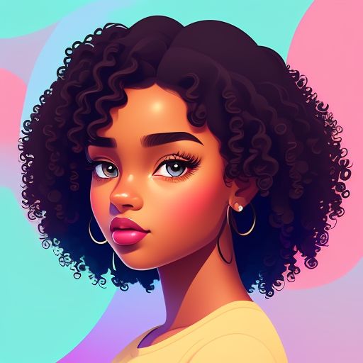 glossyboar561 Cute mixed black girl with curly hair and heterochromia