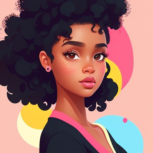 glossyboar561 Cute mixed black girl with curly hair and heterochromia