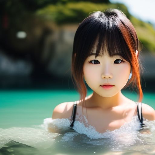 fluidwhale718 a cute japanese girl in water
