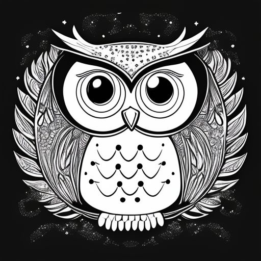 Cartoon Owl Black And White