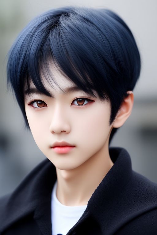 Black Hair Pale Skin Guy