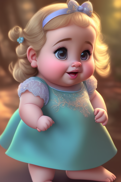 famousbear587 Chubby Baby girl with elegant dress
